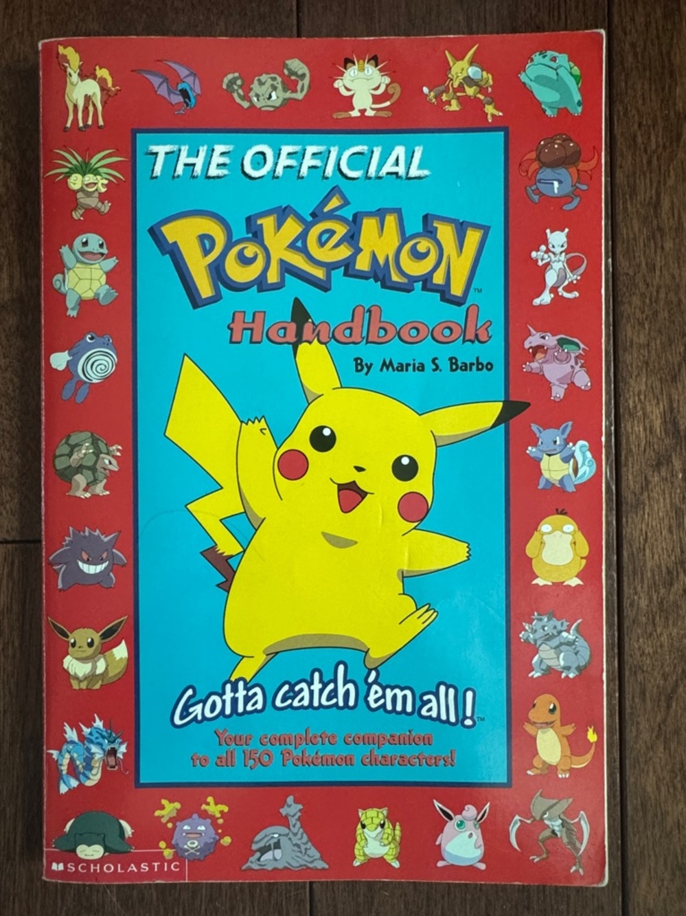 Scholastics 1999 The Official Pokemon Handbook Gotta Catch Trading Game Pikachu